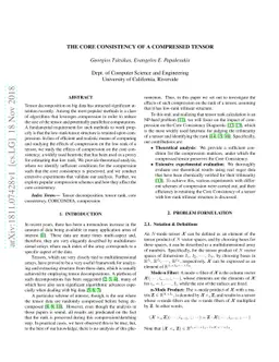 The core consistency of a compressed tensor