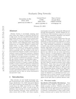 Stochastic Deep Networks