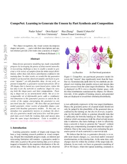 CompoNet: Learning to Generate the Unseen by Part Synthesis and
  Composition