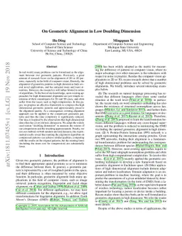 On Geometric Alignment in Low Doubling Dimension