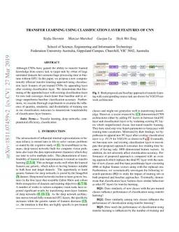 Transfer Learning Using Classification Layer Features of CNN