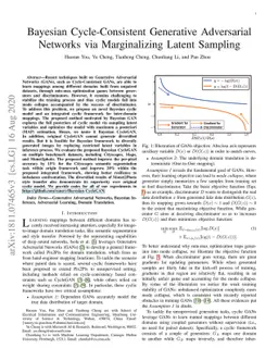 Bayesian Cycle-Consistent Generative Adversarial Networks via
  Marginalizing Latent Sampling