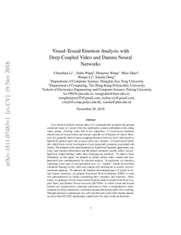 Visual-Texual Emotion Analysis with Deep Coupled Video and Danmu Neural
  Networks