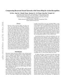 Compressing Recurrent Neural Networks with Tensor Ring for Action
  Recognition