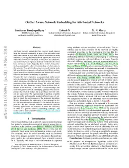 Outlier Aware Network Embedding for Attributed Networks