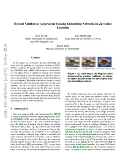 Beyond Attributes: Adversarial Erasing Embedding Network for Zero-shot
  Learning