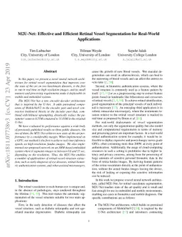 M2U-Net: Effective and Efficient Retinal Vessel Segmentation for
  Resource-Constrained Environments