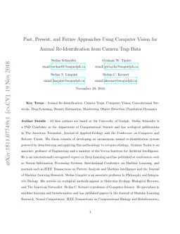 Past, Present, and Future Approaches Using Computer Vision for Animal
  Re-Identification from Camera Trap Data
