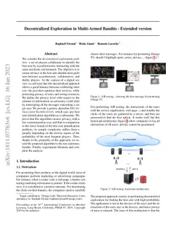Decentralized Exploration in Multi-Armed Bandits -- Extended version