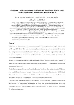 Automatic Three-Dimensional Cephalometric Annotation System Using
  Three-Dimensional Convolutional Neural Networks