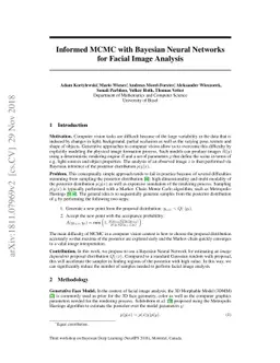 Informed MCMC with Bayesian Neural Networks for Facial Image Analysis