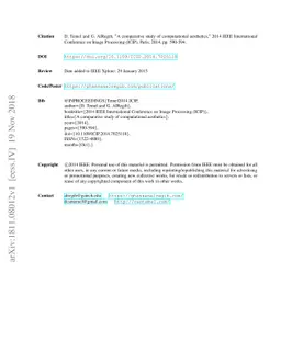 A Comparative Study of Computational Aesthetics