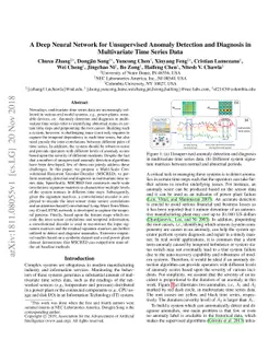 A Deep Neural Network for Unsupervised Anomaly Detection and Diagnosis
  in Multivariate Time Series Data
