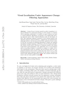 Visual Localization Under Appearance Change: Filtering Approaches