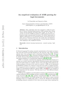 An empirical evaluation of AMR parsing for legal documents