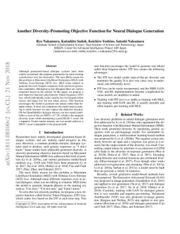 Another Diversity-Promoting Objective Function for Neural Dialogue
  Generation