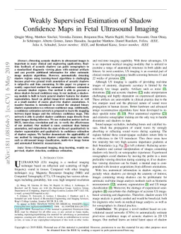 Weakly Supervised Estimation of Shadow Confidence Maps in Fetal
  Ultrasound Imaging