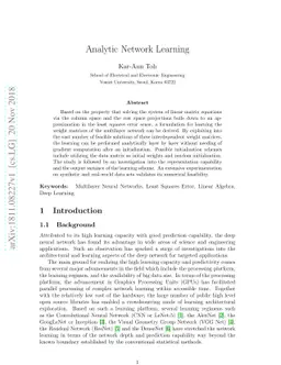 Analytic Network Learning