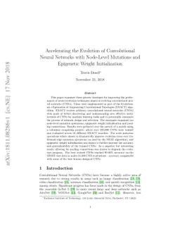 Accelerating the Evolution of Convolutional Neural Networks with
  Node-Level Mutations and Epigenetic Weight Initialization