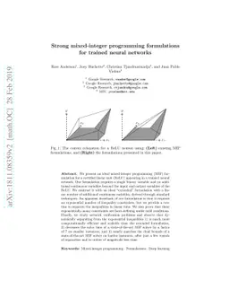 Strong mixed-integer programming formulations for trained neural
  networks