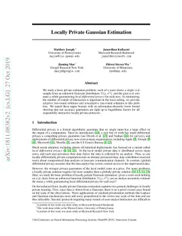 Locally Private Gaussian Estimation
