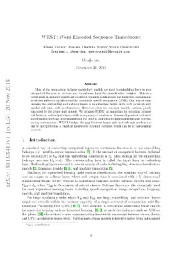 WEST: Word Encoded Sequence Transducers