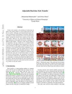 Adjustable Real-time Style Transfer