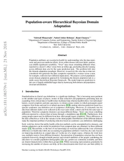 Population-aware Hierarchical Bayesian Domain Adaptation