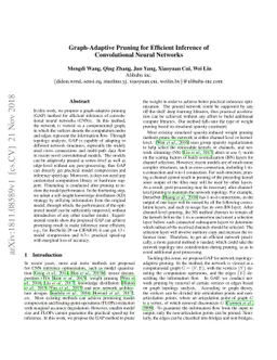 Graph-Adaptive Pruning for Efficient Inference of Convolutional Neural
  Networks