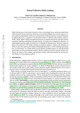 Neural Collective Entity Linking