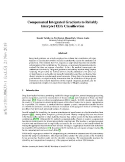 Compensated Integrated Gradients to Reliably Interpret EEG
  Classification
