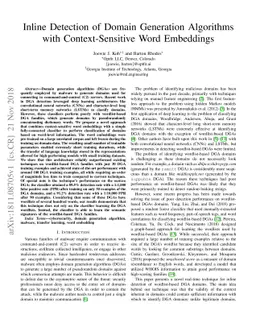 Inline Detection of Domain Generation Algorithms with Context-Sensitive
  Word Embeddings