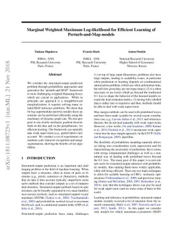 Marginal Weighted Maximum Log-likelihood for Efficient Learning of
  Perturb-and-Map models