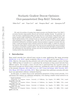 Stochastic Gradient Descent Optimizes Over-parameterized Deep ReLU
  Networks