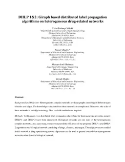 DHLP 1&2: Giraph based distributed label propagation algorithms on
  heterogeneous drug-related networks