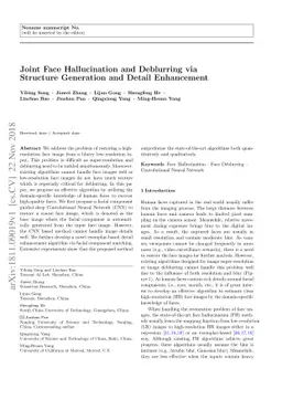 Joint Face Hallucination and Deblurring via Structure Generation and
  Detail Enhancement