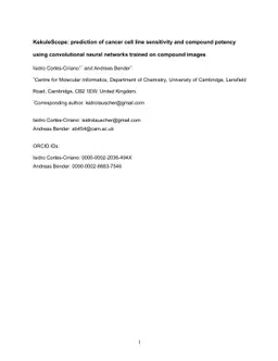 KekuleScope: prediction of cancer cell line sensitivity and compound
  potency using convolutional neural networks trained on compound images