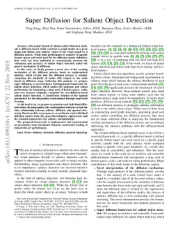 Super Diffusion for Salient Object Detection