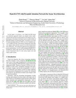 Mask R-CNN with Pyramid Attention Network for Scene Text Detection