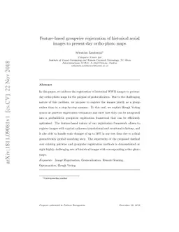 Feature-based groupwise registration of historical aerial images to
  present-day ortho-photo maps