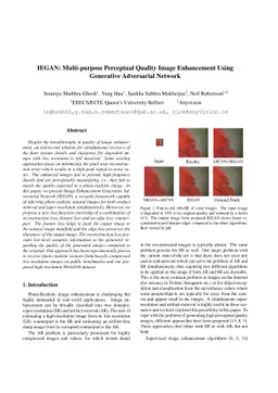 IEGAN: Multi-purpose Perceptual Quality Image Enhancement Using
  Generative Adversarial Network
