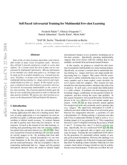 Self Paced Adversarial Training for Multimodal Few-shot Learning