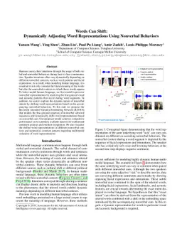 Words Can Shift: Dynamically Adjusting Word Representations Using
  Nonverbal Behaviors