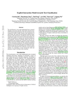 Explicit Interaction Model towards Text Classification