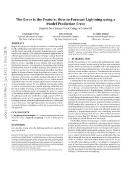 The Error is the Feature: how to Forecast Lightning using a Model
  Prediction Error