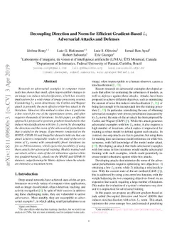 Decoupling Direction and Norm for Efficient Gradient-Based L2
  Adversarial Attacks and Defenses