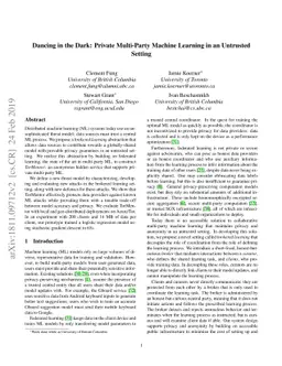 Dancing in the Dark: Private Multi-Party Machine Learning in an
  Untrusted Setting