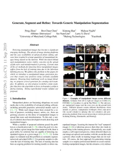 Generate, Segment and Refine: Towards Generic Manipulation Segmentation