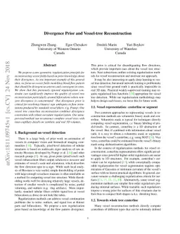 Divergence Prior and Vessel-tree Reconstruction