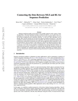 Connecting the Dots Between MLE and RL for Sequence Prediction